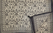 Refined Linen Self-Print Suit with Embroidery & Printed Dupatta