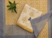 Elegant Linen Self-Printed Unstitched Suit with Printed Dupatta