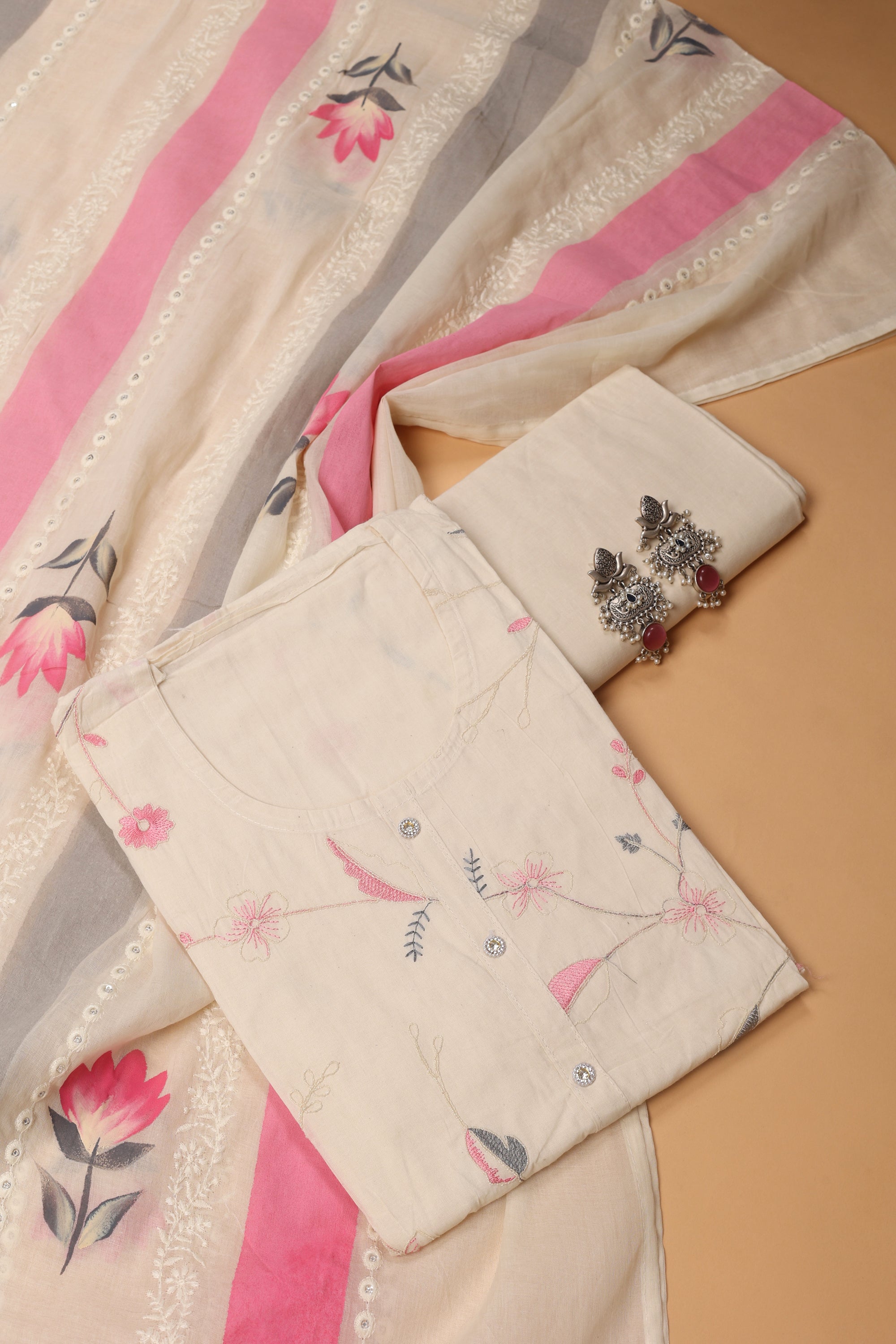 Rasham Work Cotton Suit