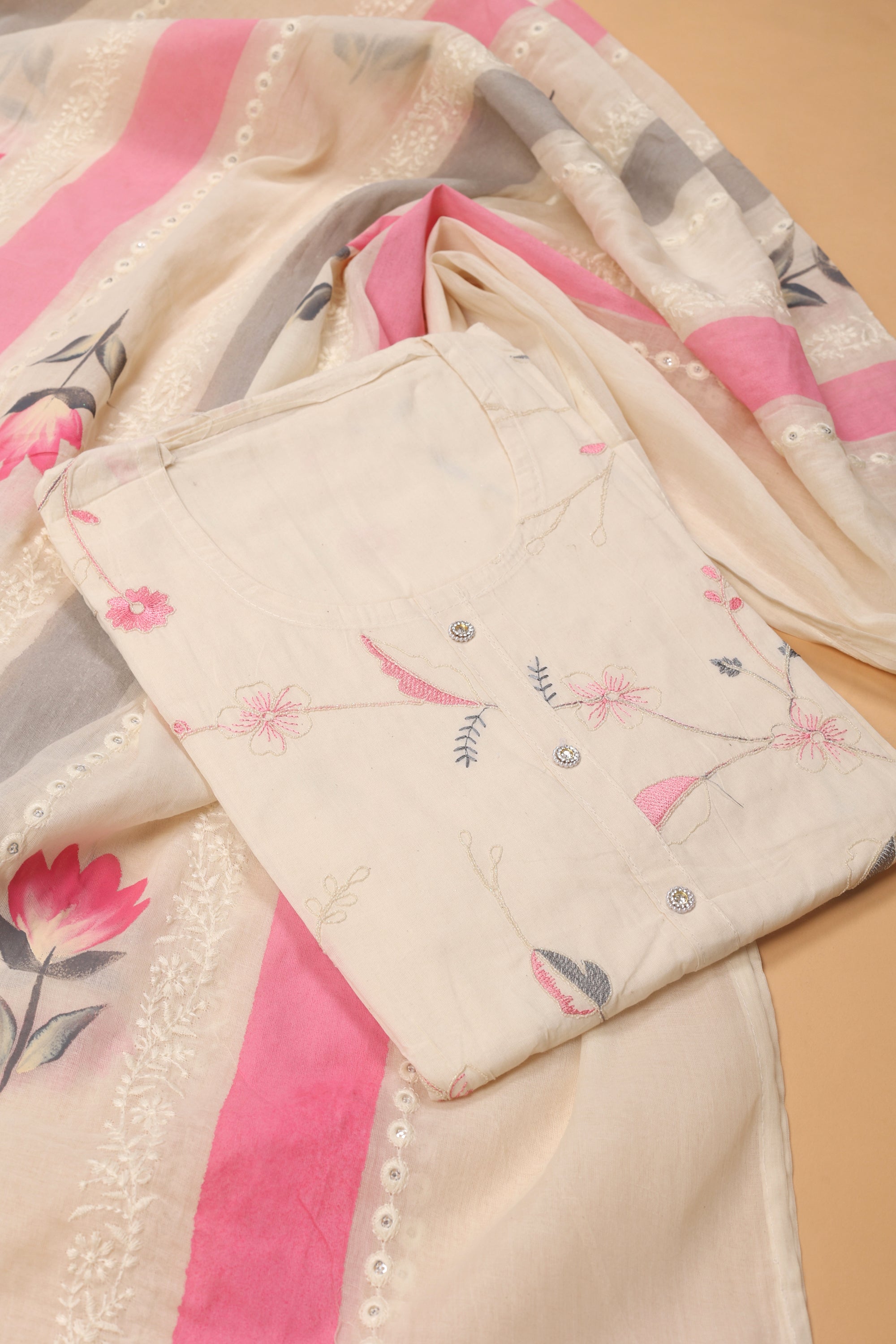 Rasham Work Cotton Suit