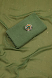 Green Banarasi Salwar Suit