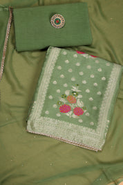 Green Banarasi Salwar Suit