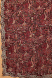 Shimmer Silk Floral Work Suit