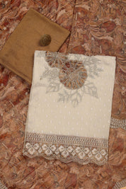 Shimmer Silk Floral Work Suit