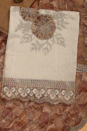 Shimmer Silk Floral Work Suit