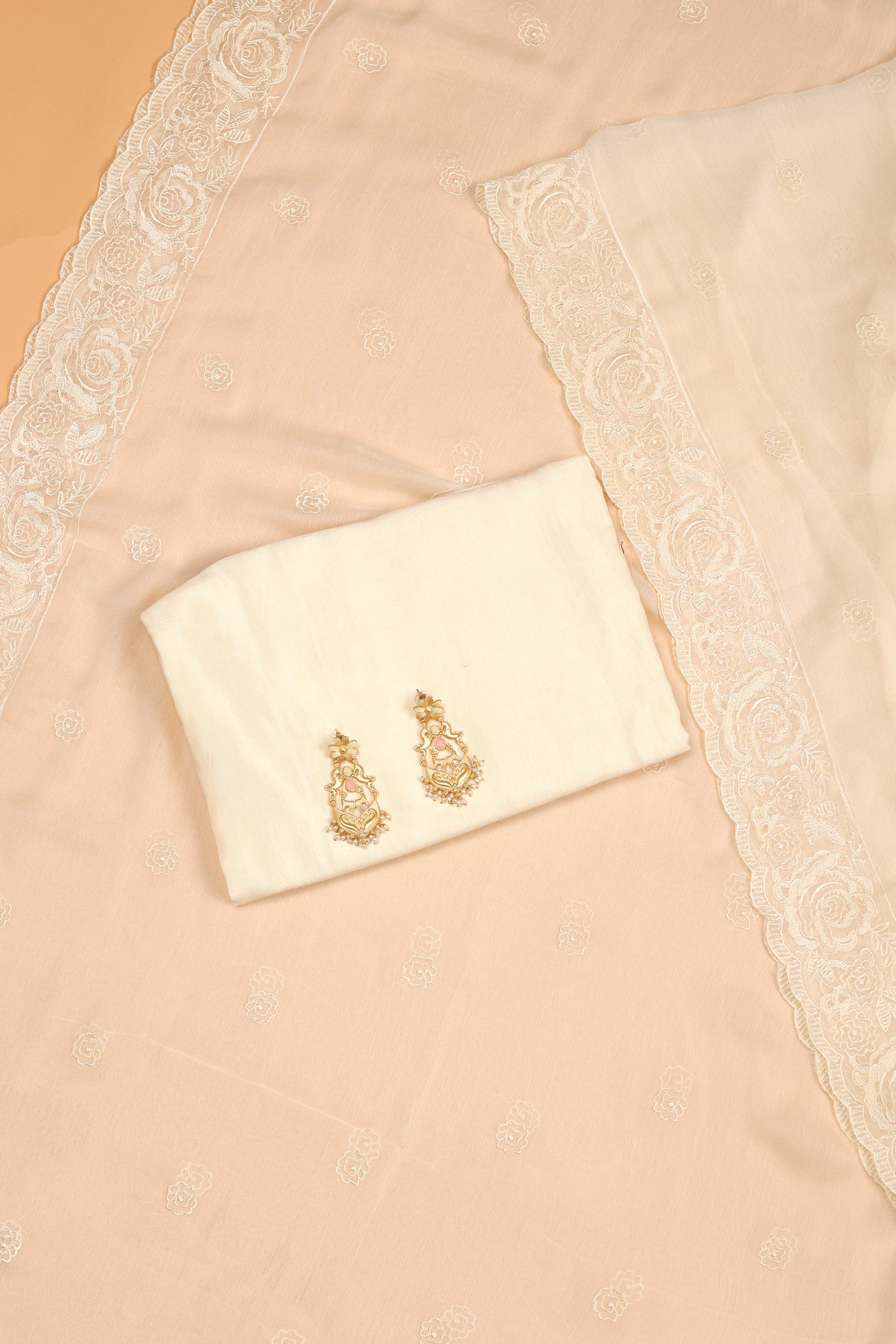 Tissue Organza Suit with Resham Thread Suit