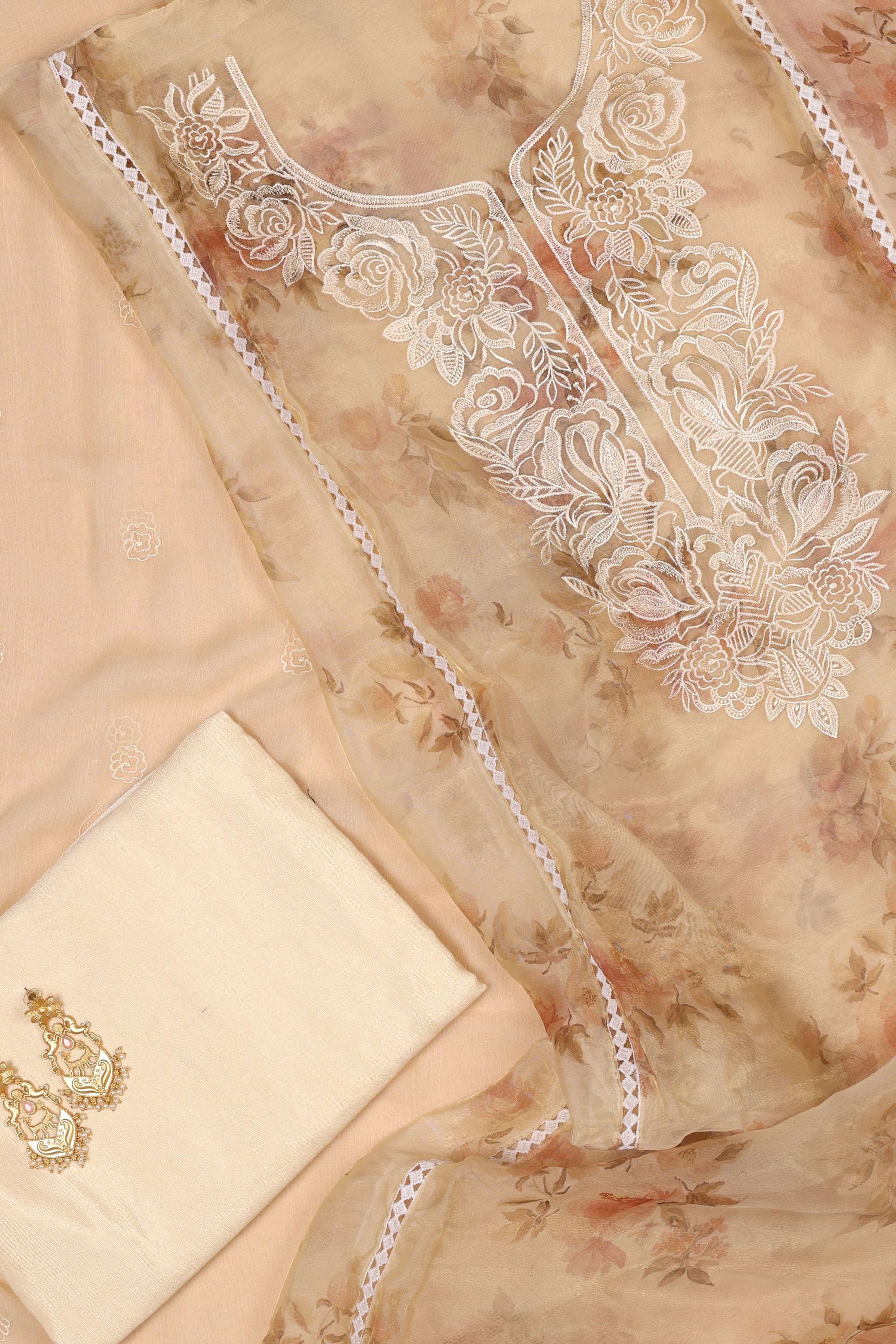 Tissue Organza Suit with Resham Thread Suit