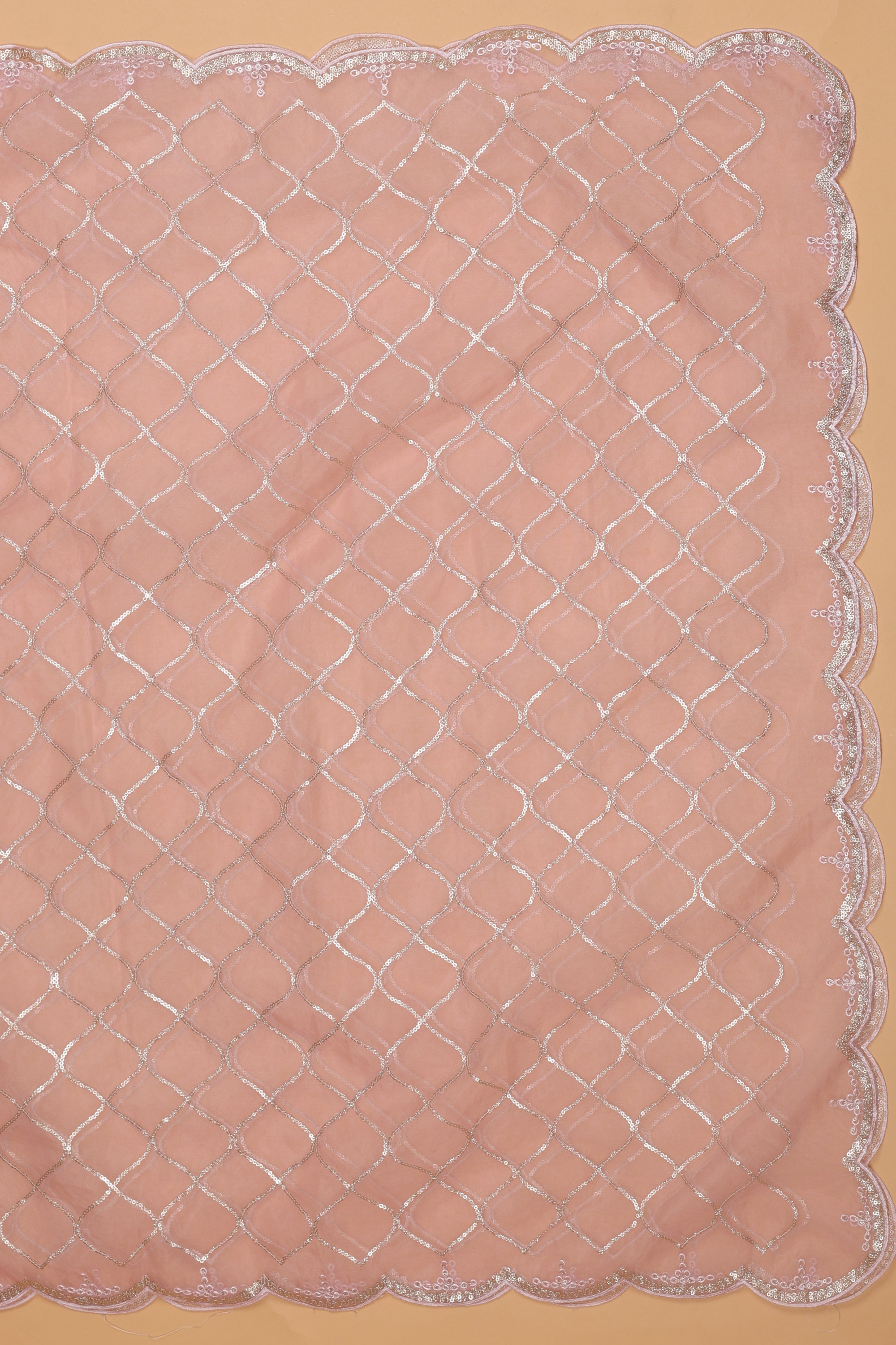 Beautiful Kat Dana Work Chanderi Suit with Potli