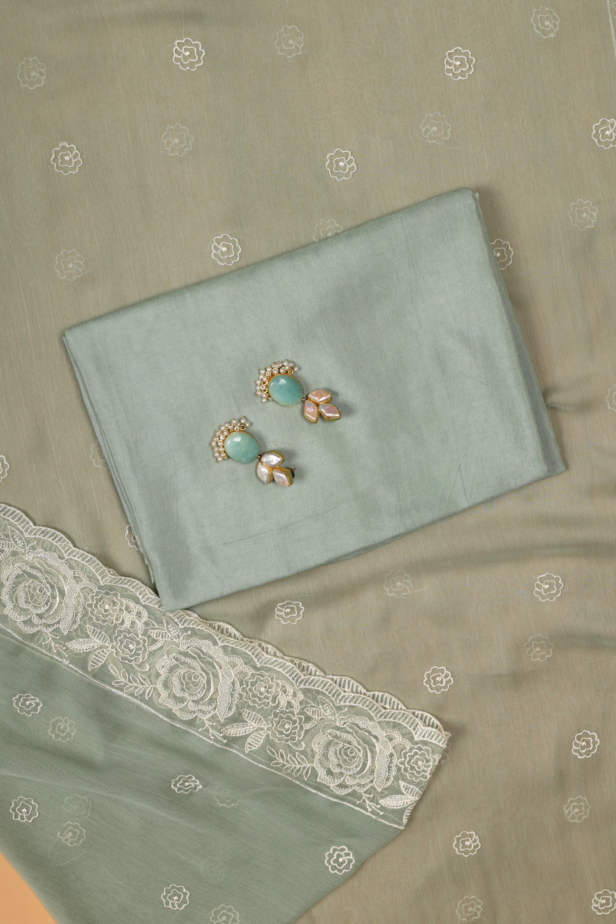 Tissue Organza Suit with Resham Thread Suit