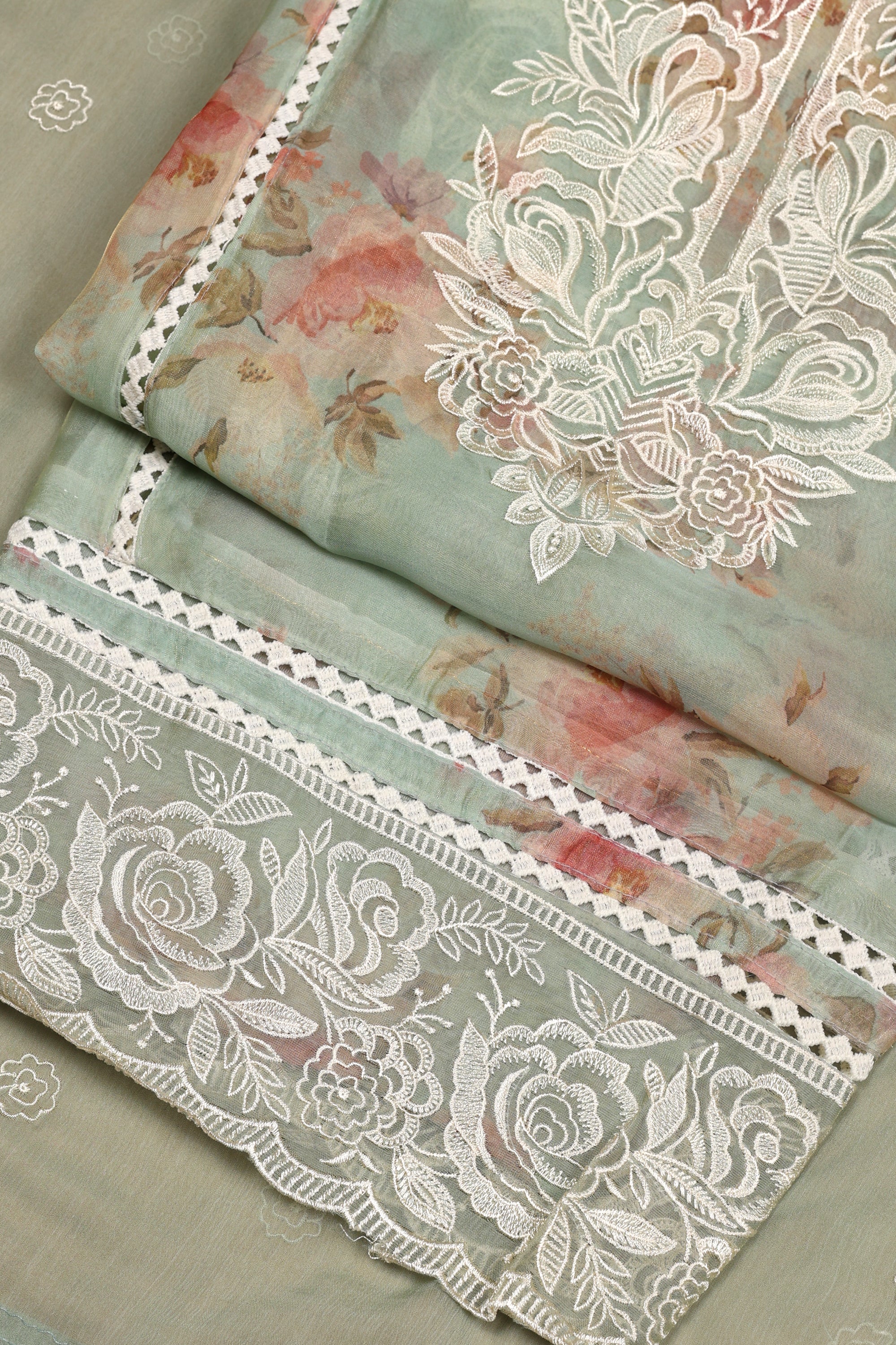 Tissue Organza Suit with Resham Thread Suit