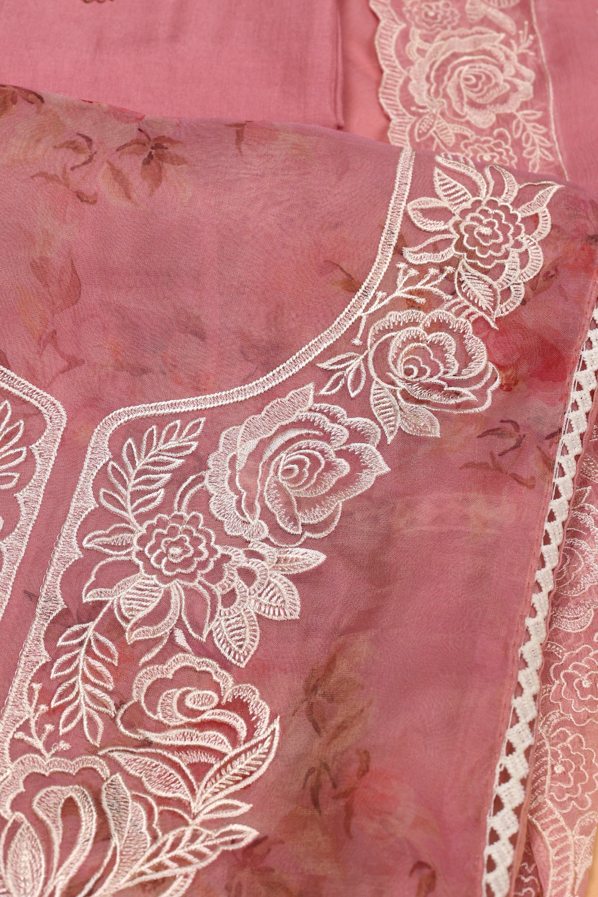 Tissue Organza Suit with Resham Thread Suit