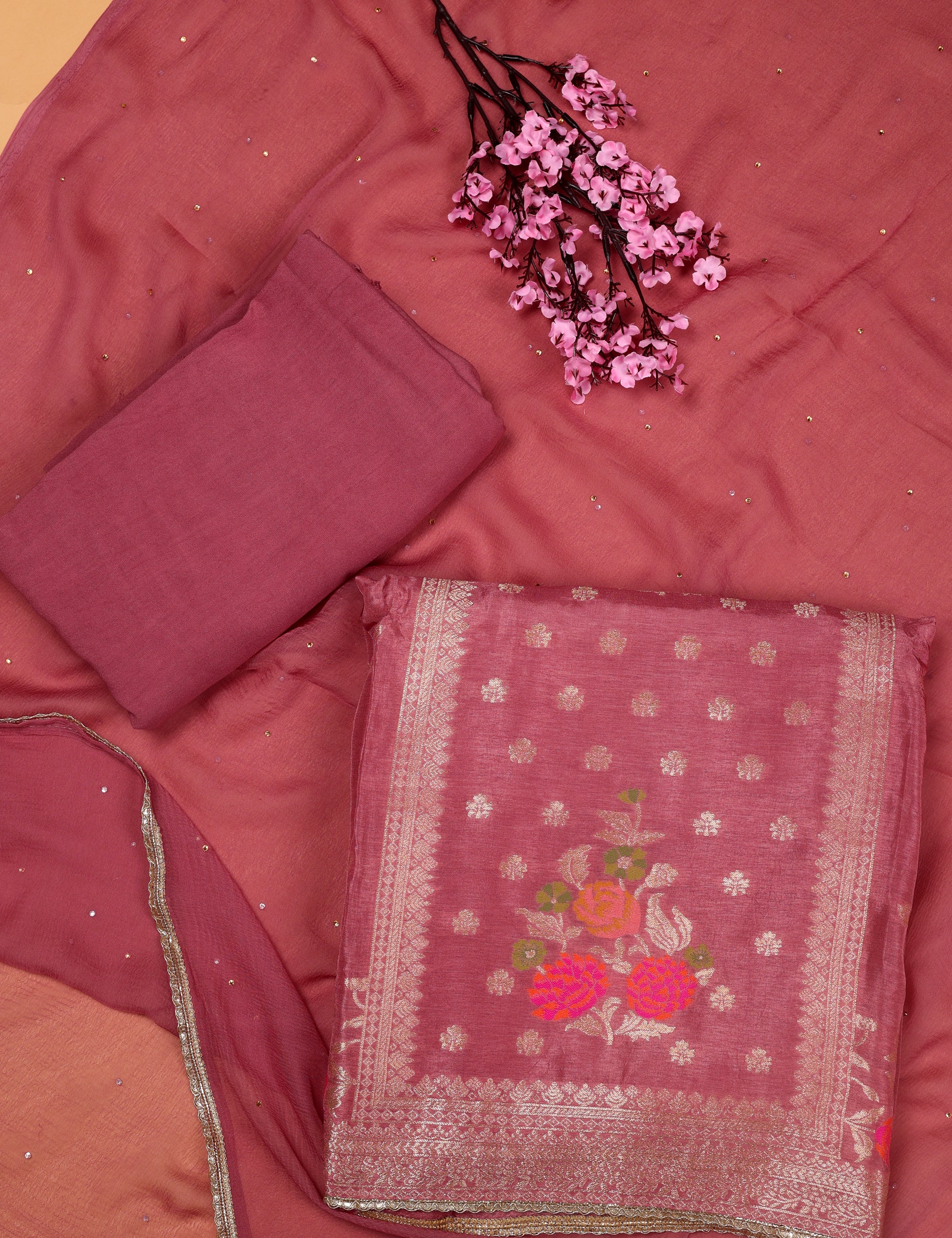 Green Banarasi Salwar Suit