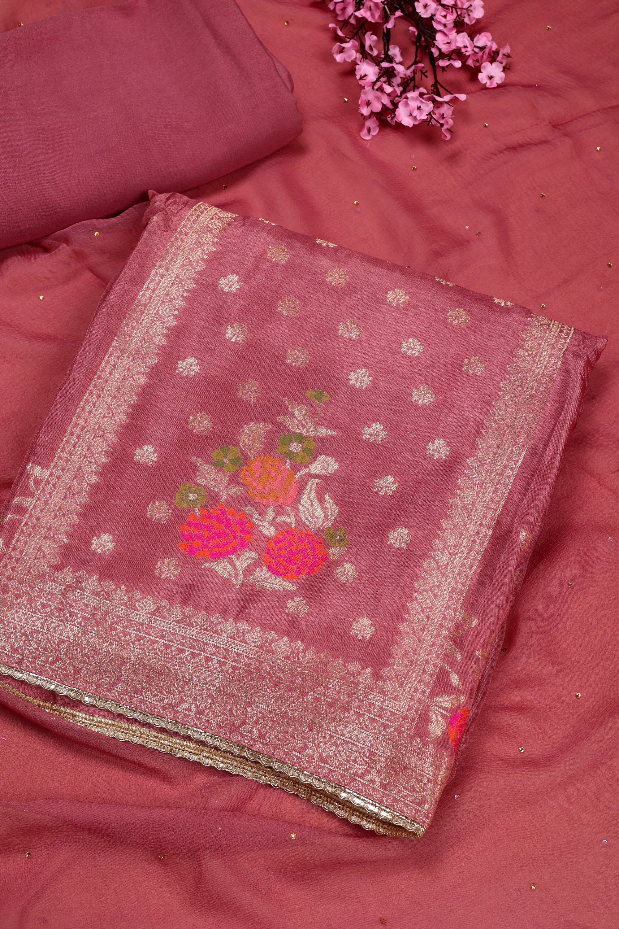Green Banarasi Salwar Suit
