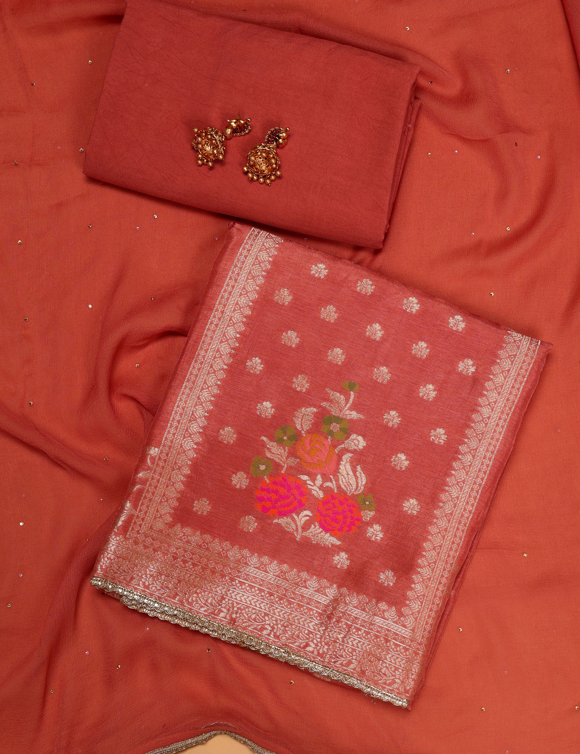 Green Banarasi Salwar Suit