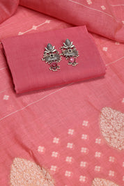 Self Banarasi Jamdhani Suit with Moti & Katdana work