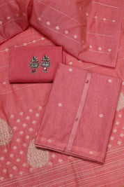 Self Banarasi Jamdhani Suit with Moti & Katdana work