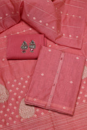 Self Banarasi Jamdhani Suit with Moti & Katdana work