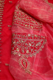 Elegant Zari Organza Suit Material