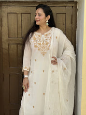 Embroided Cotton Kurti Set