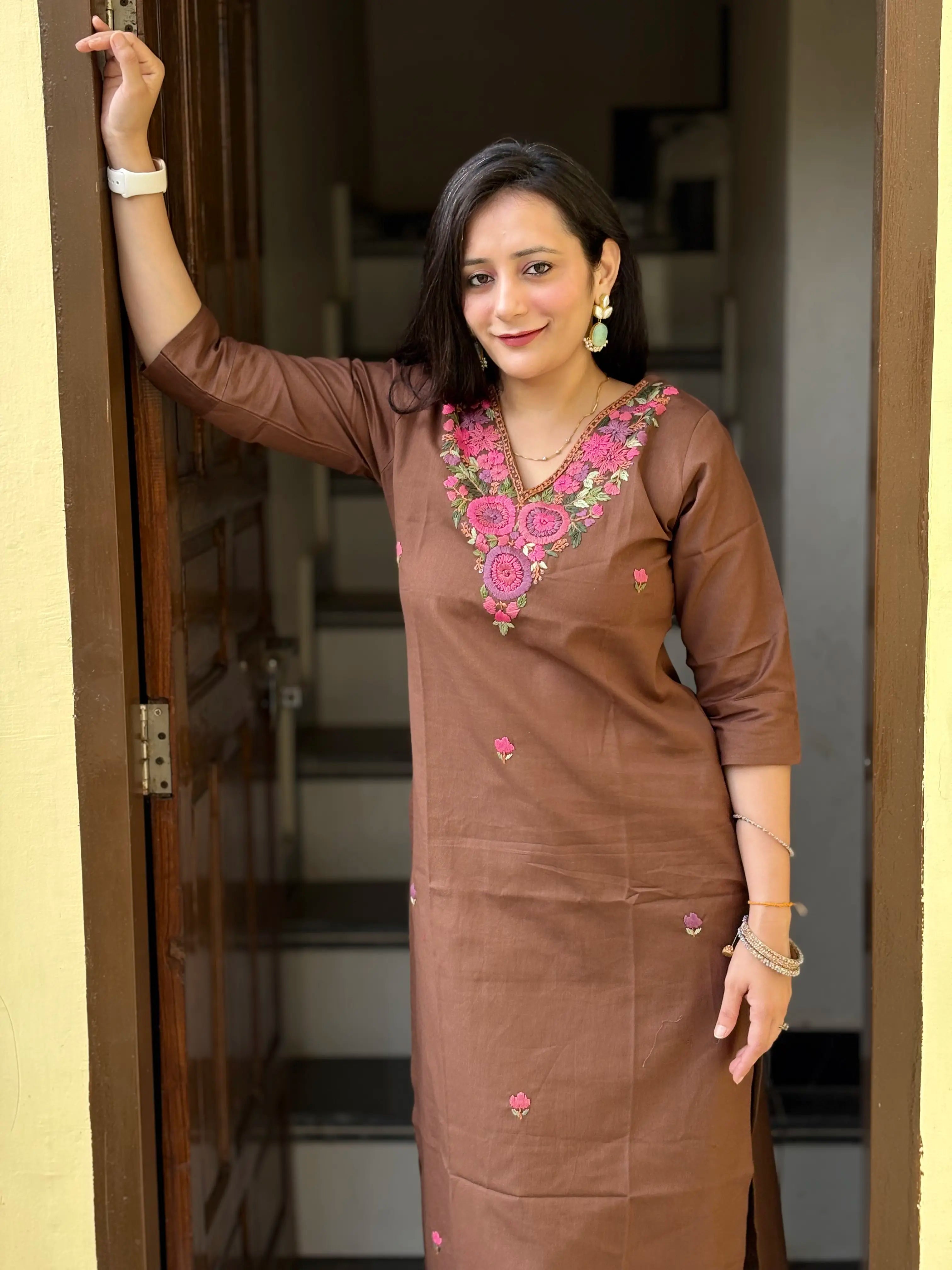Beautiful Flax Cotton Kurti