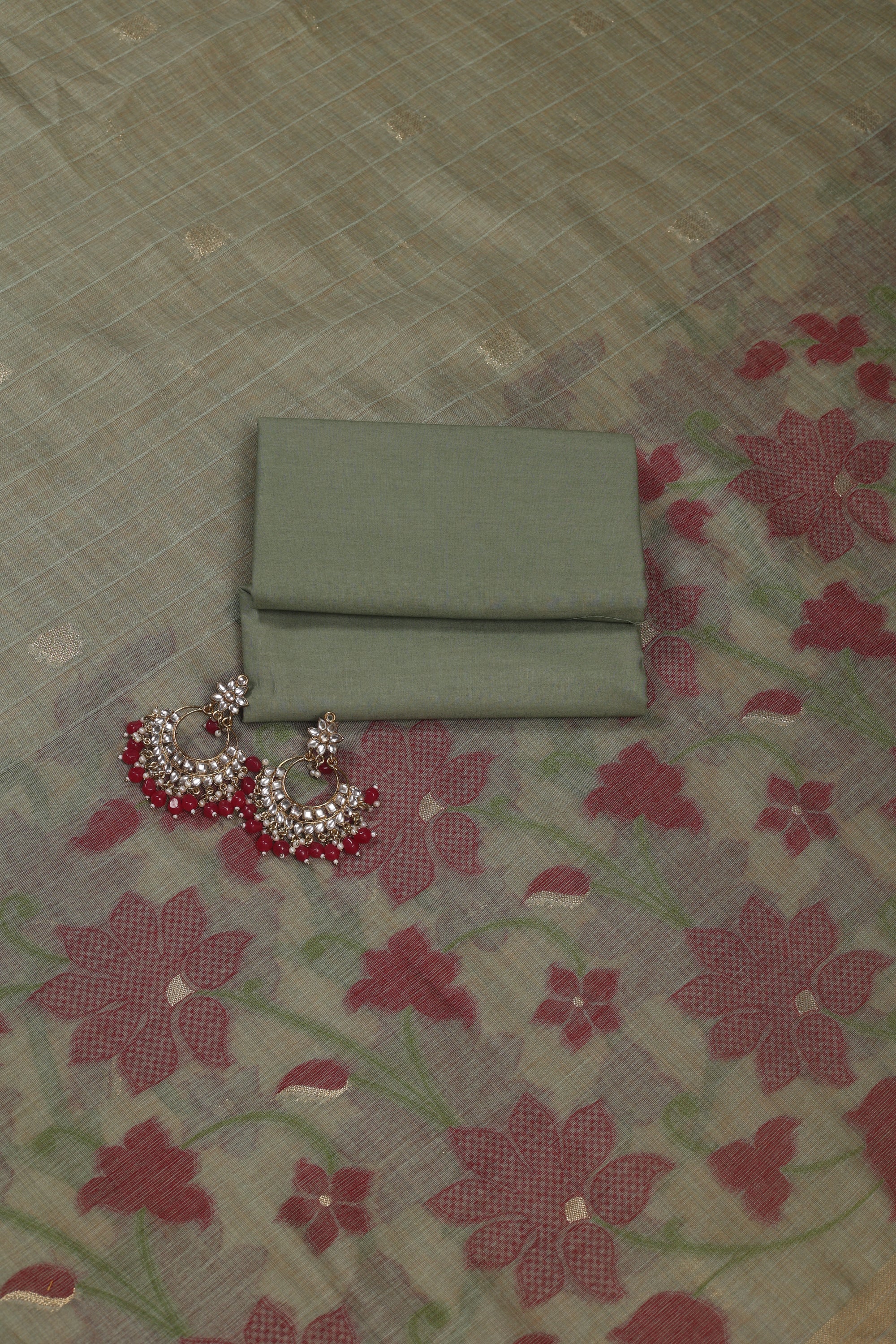 Printed Jaamdani Suit