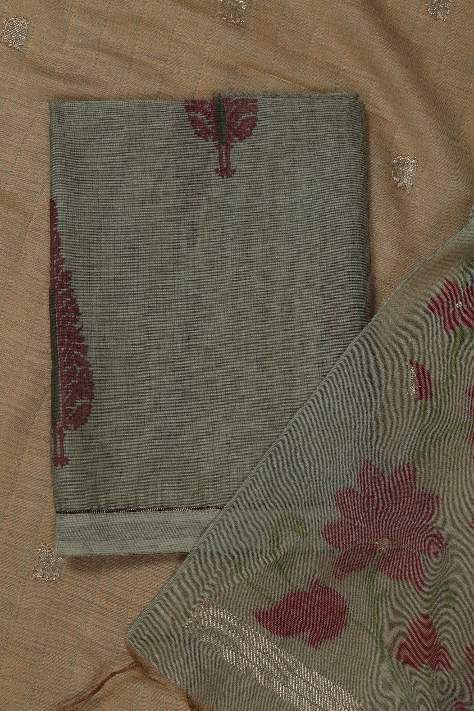 Printed Jaamdani Suit