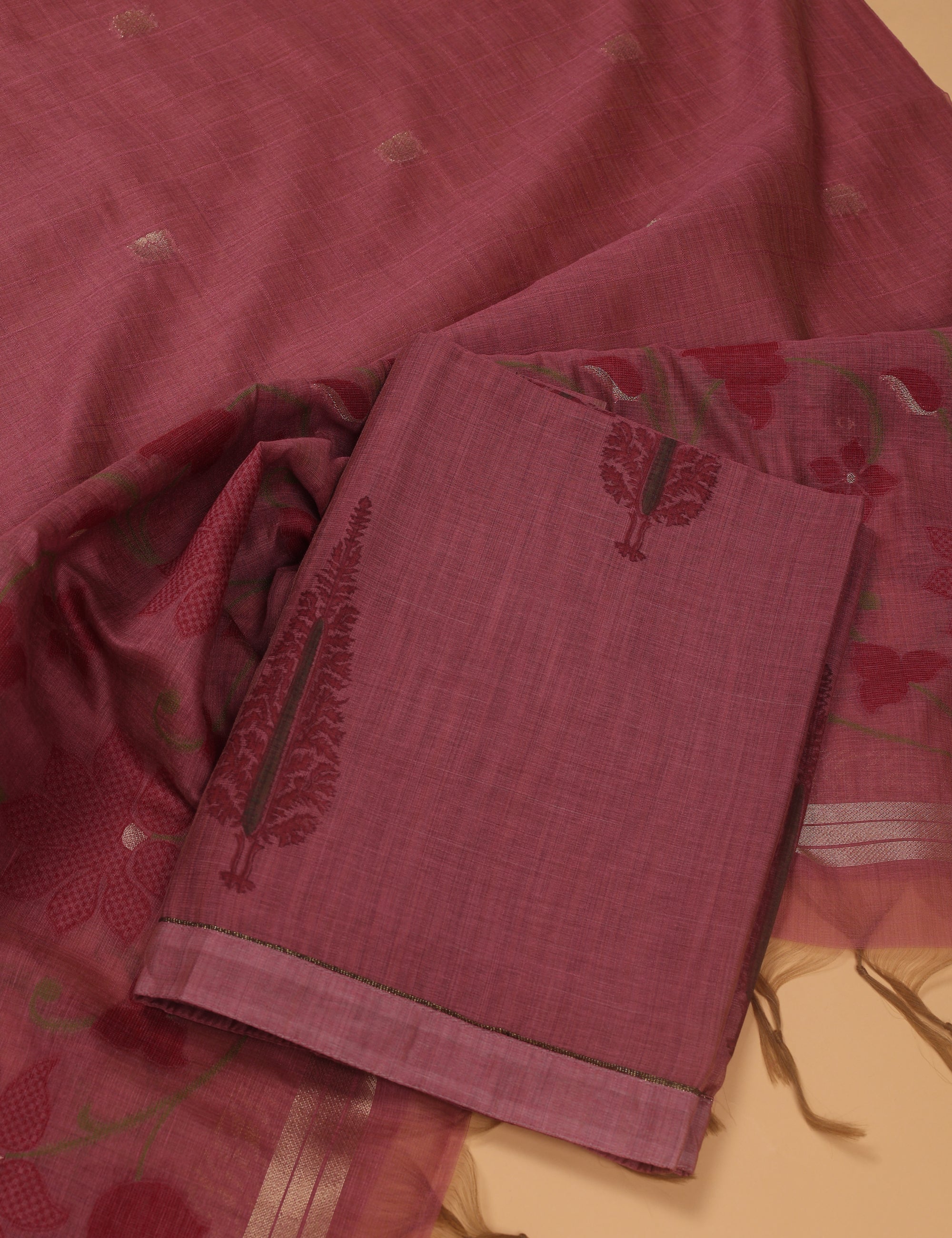 Printed Jaamdani Suit