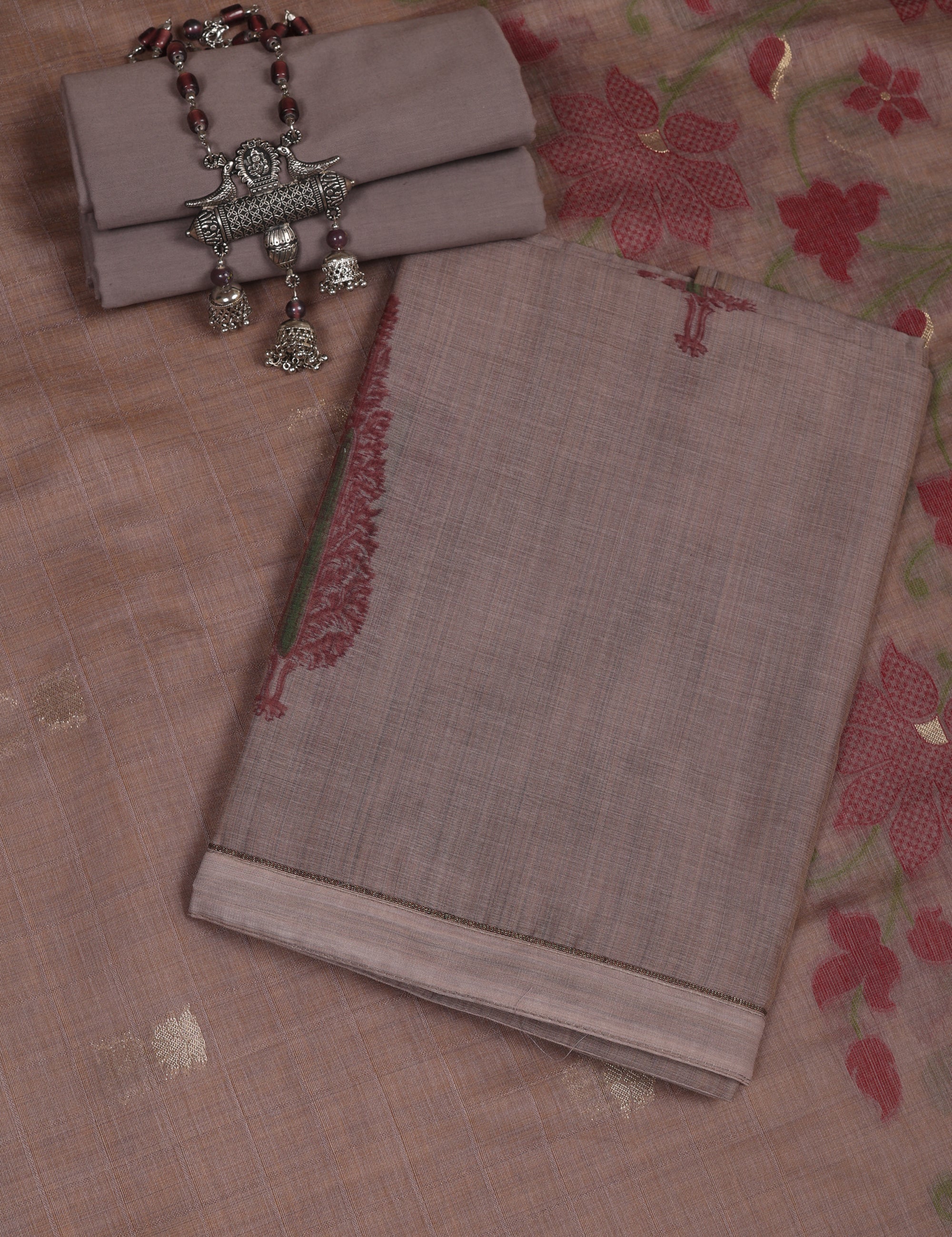 Printed Jaamdani Suit