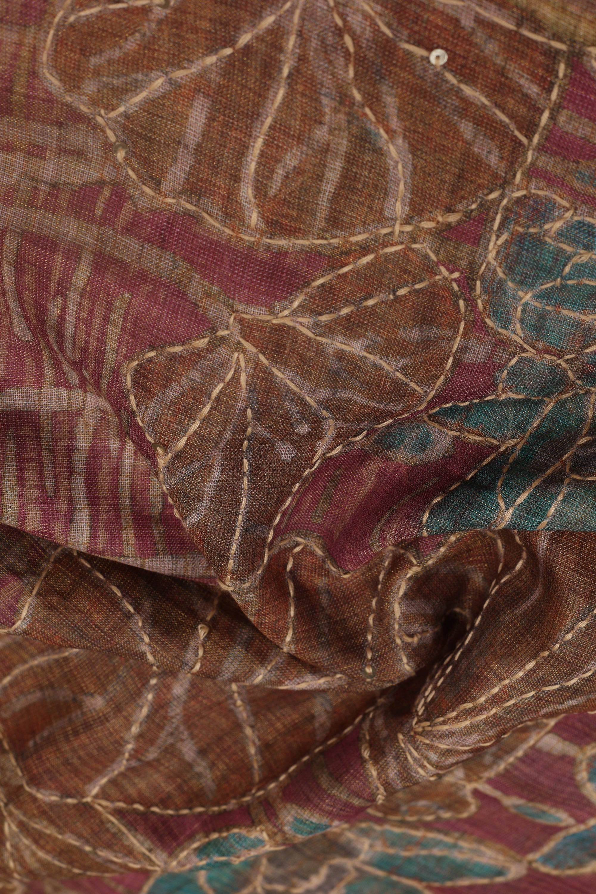 Katha Work Linen Fabric Suit