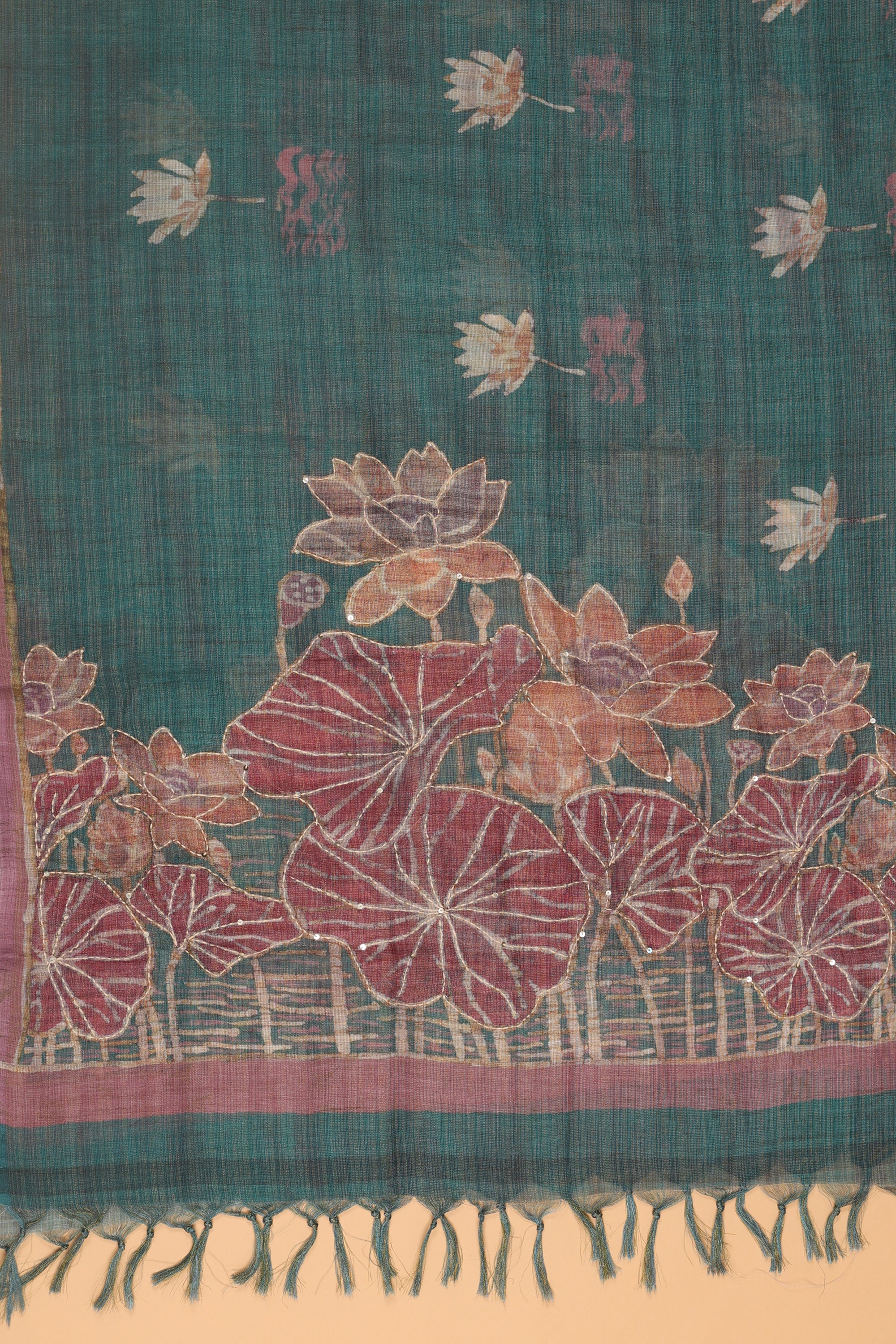 Katha Work Linen Fabric Suit