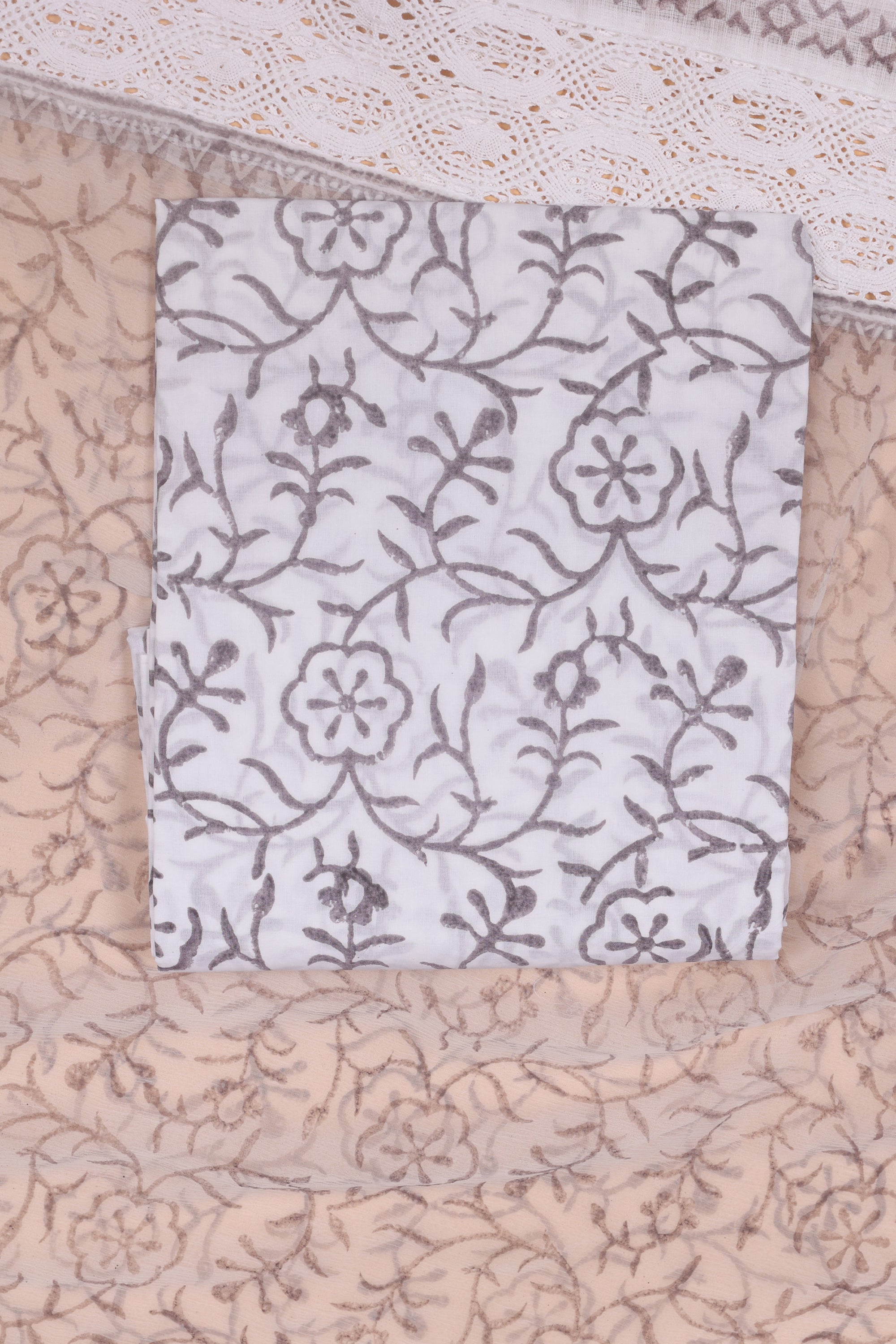 Kota Doriya Suit with Chikankari Work