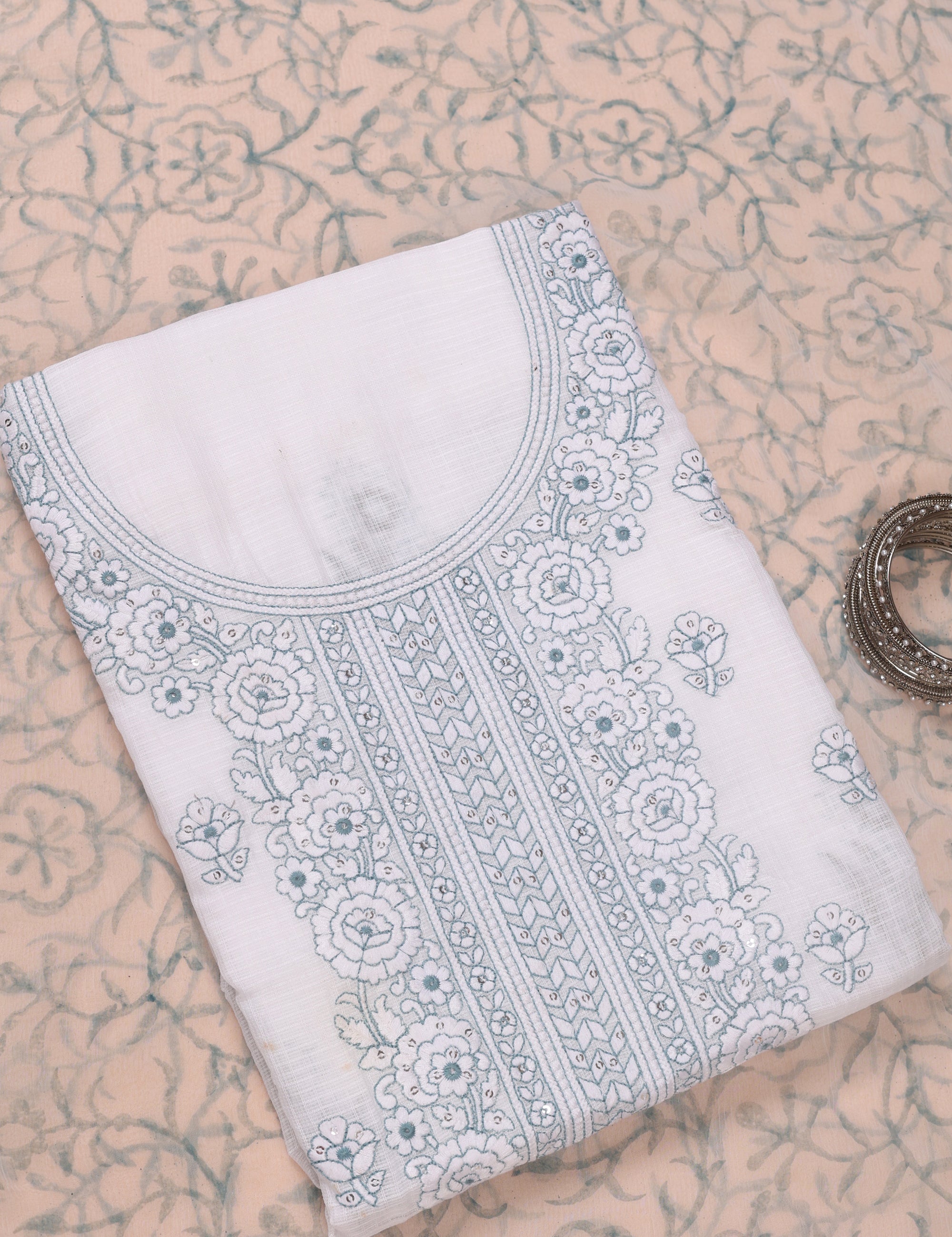 Kota Doriya Suit with Chikankari Work