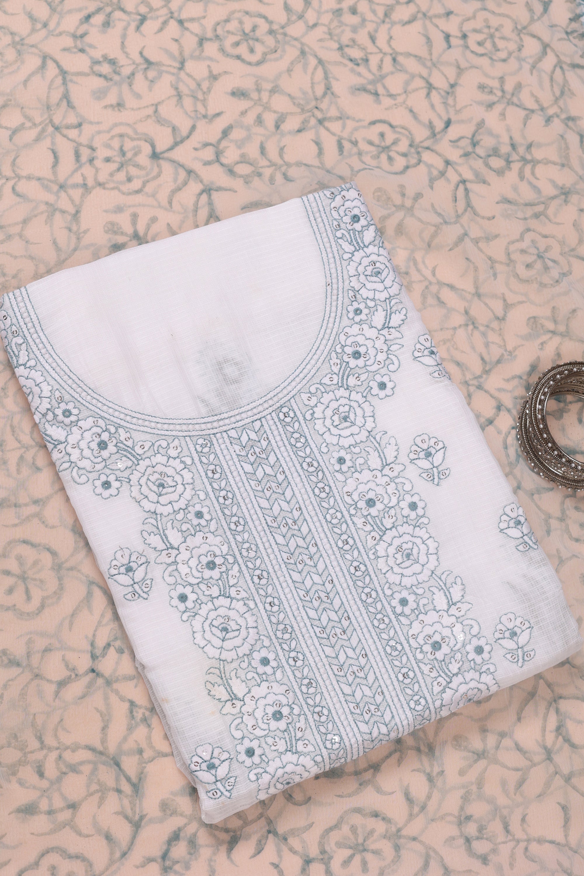 Kota Doriya Suit with Chikankari Work