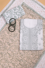 Kota Doriya Suit with Chikankari Work