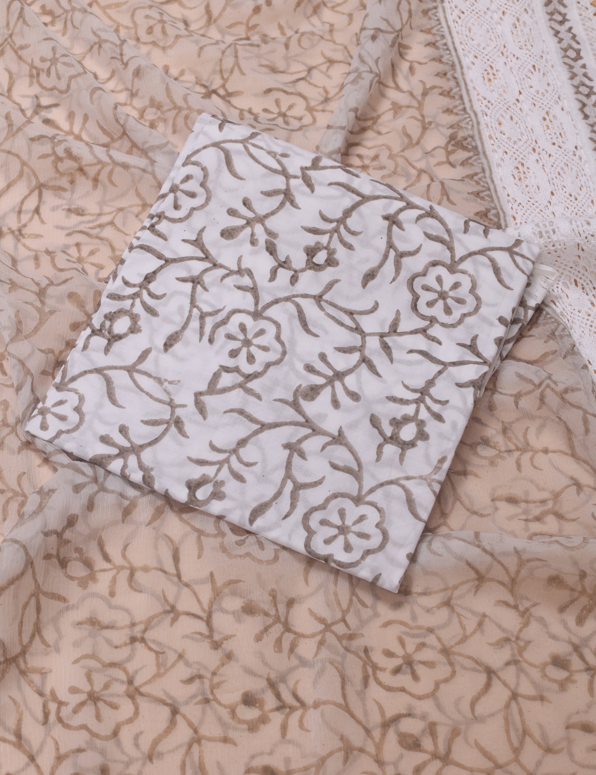 Kota Doriya Suit with Chikankari Work
