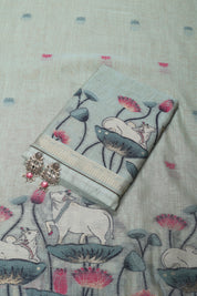 Cow Pattern Jaamdani Suit