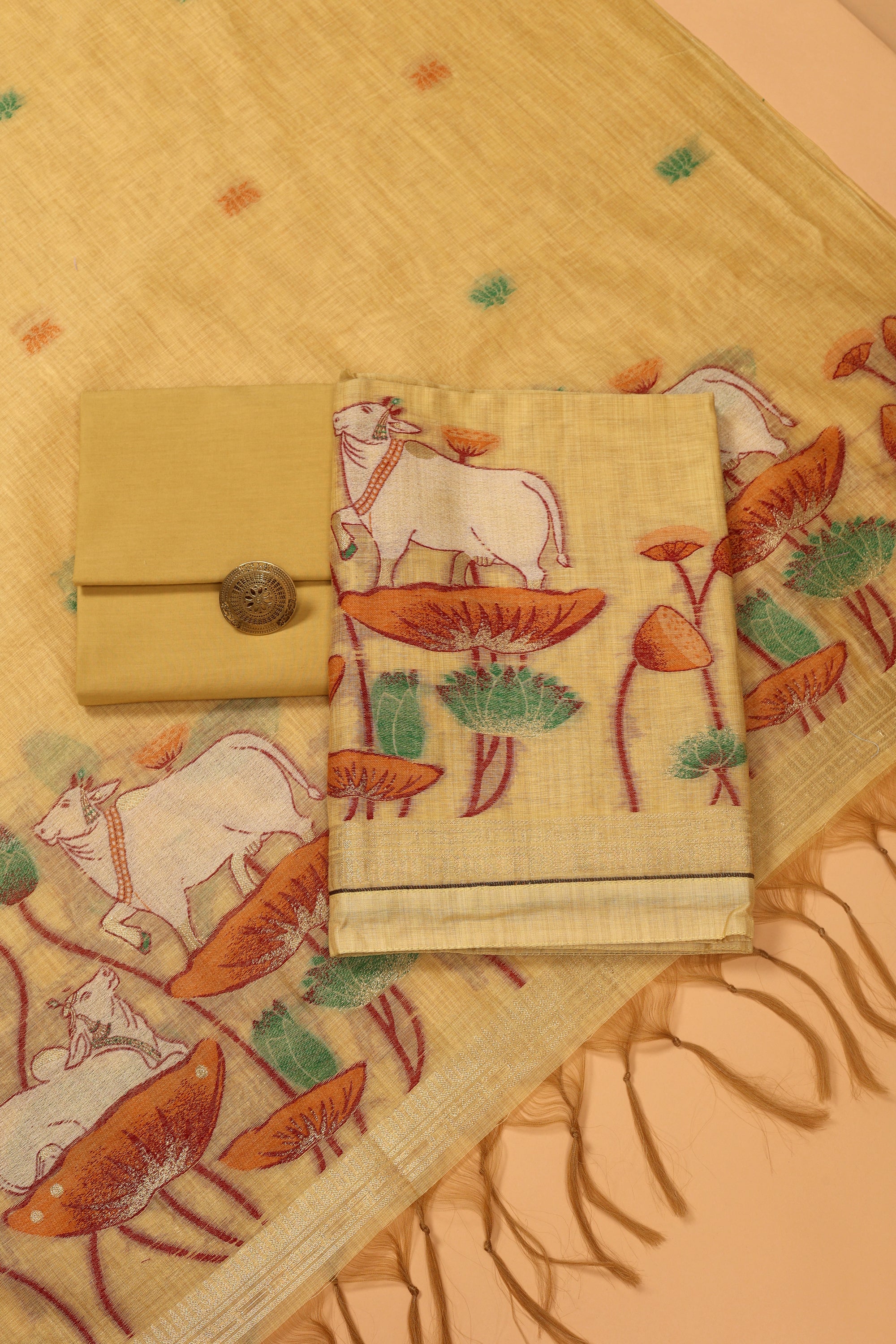 Cow Pattern Jaamdani Suit