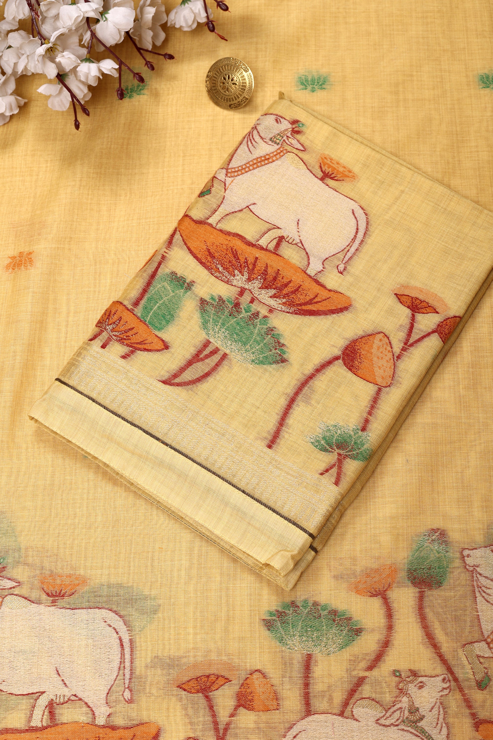 Cow Pattern Jaamdani Suit