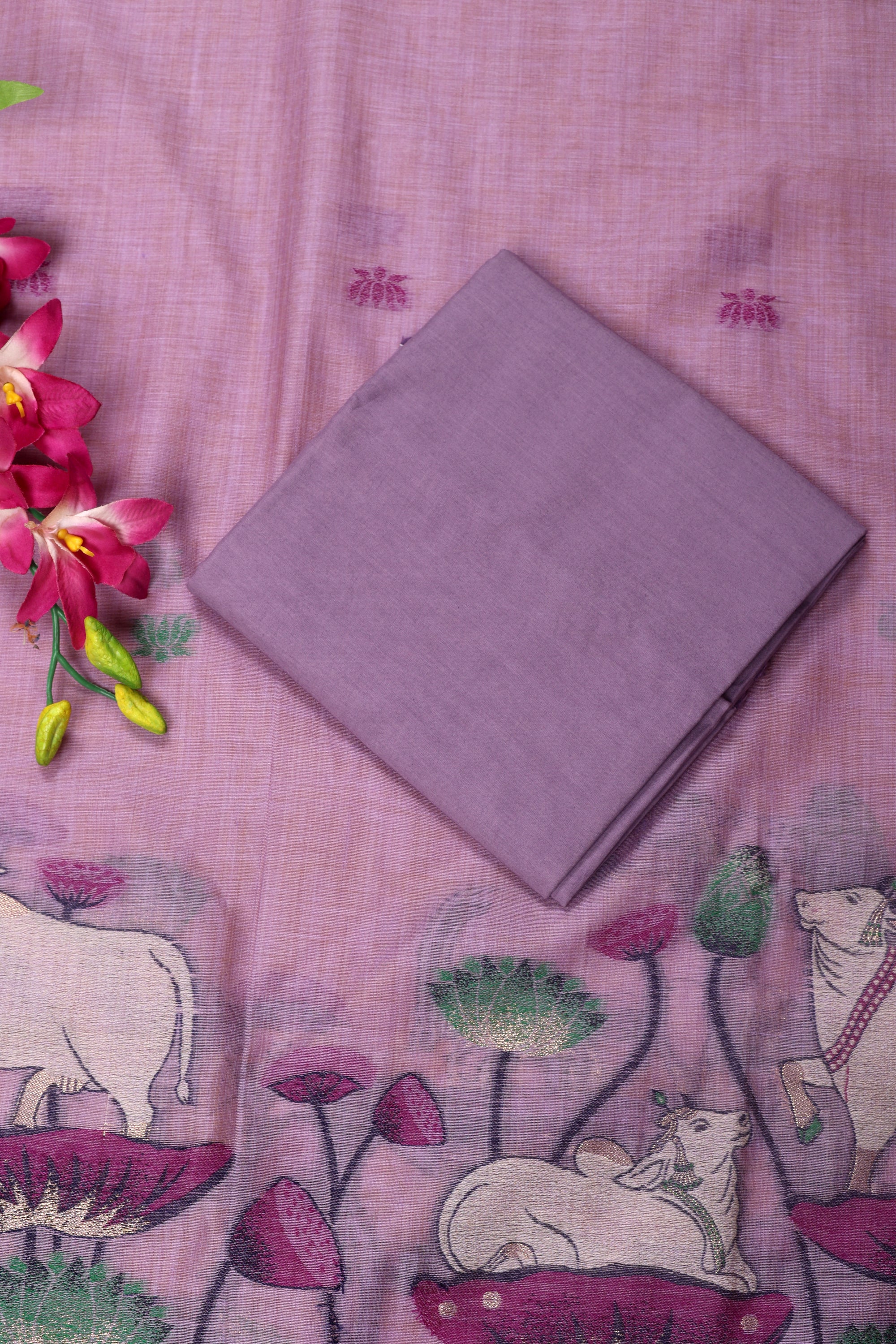 Cow Pattern Jaamdani Suit