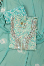 Cut Dana and Mirror Work Suit