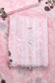 Pink Printed Cotton Suit