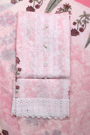 Pink Printed Cotton Suit