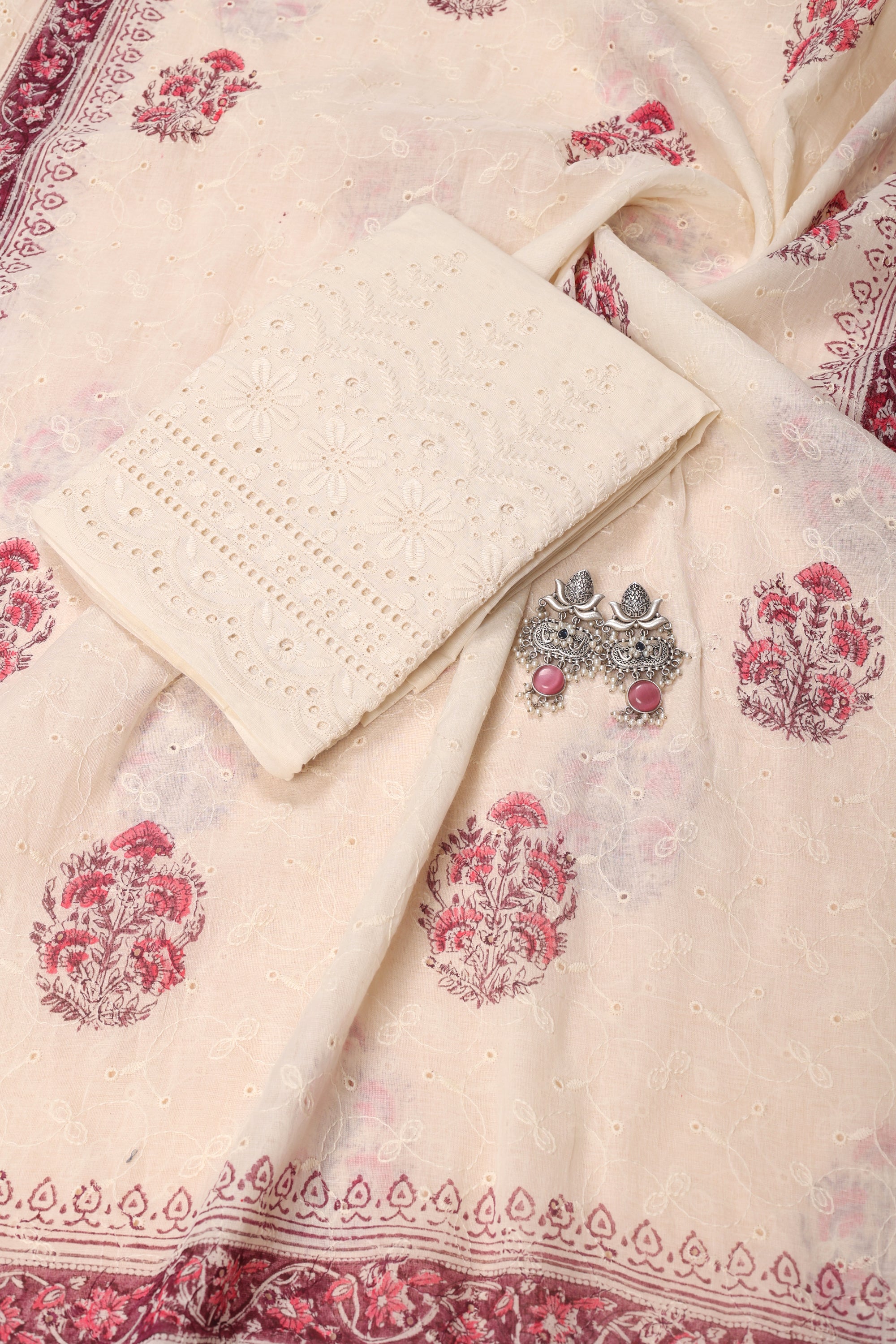 Thread Work Cotton Suit