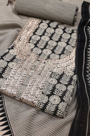 Black Gota Work Cotton Suit