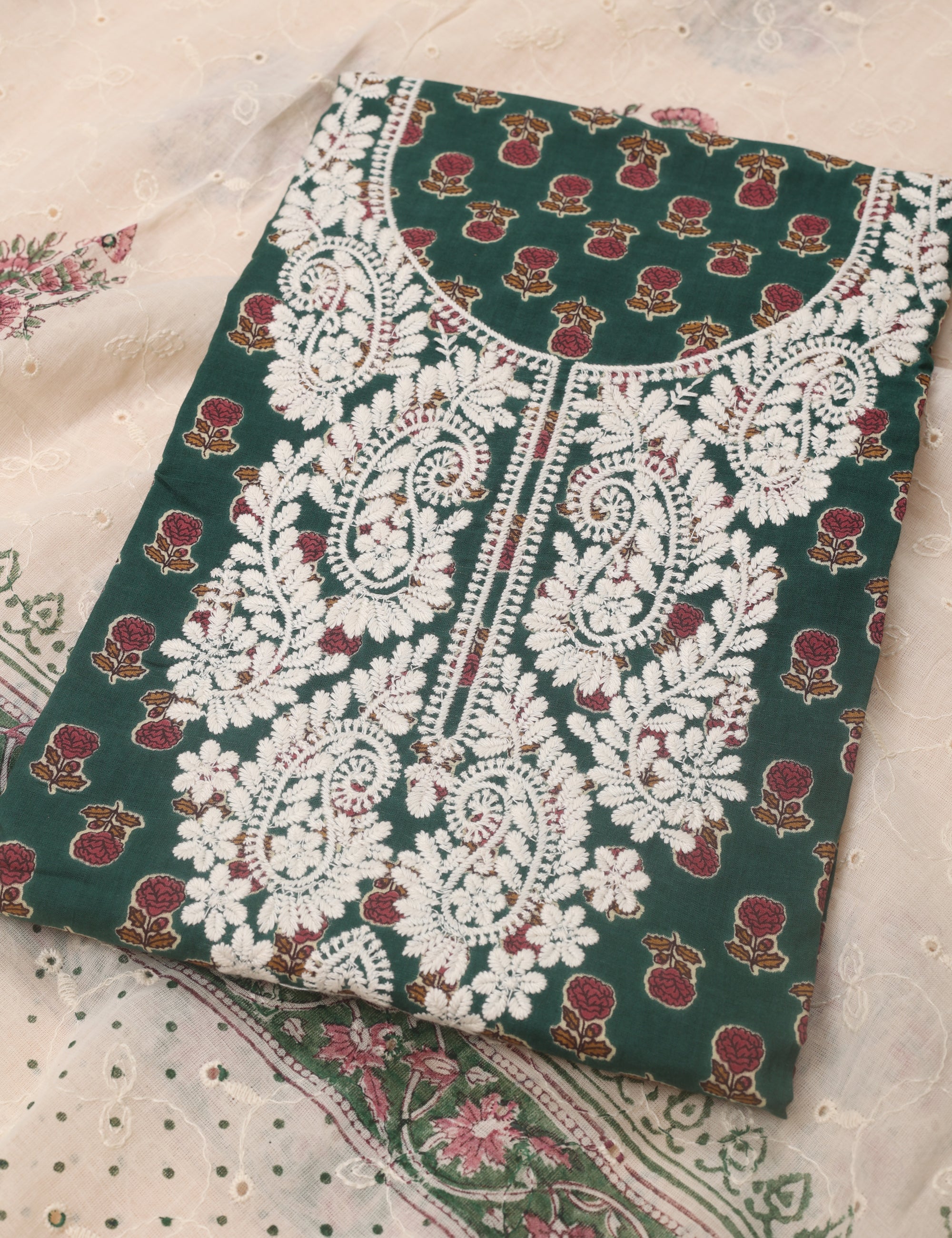 Thread Work Cotton Suit