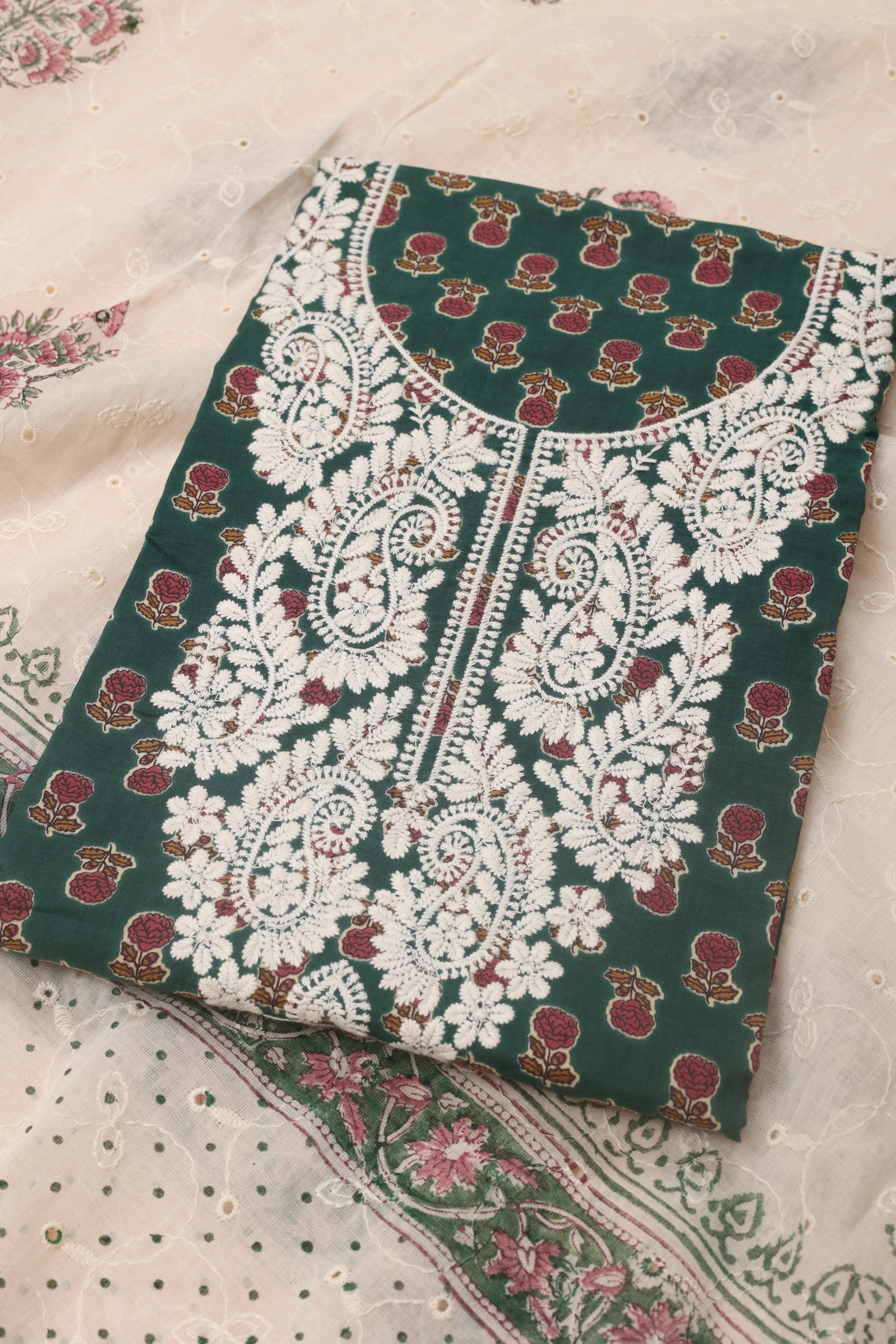 Thread Work Cotton Suit