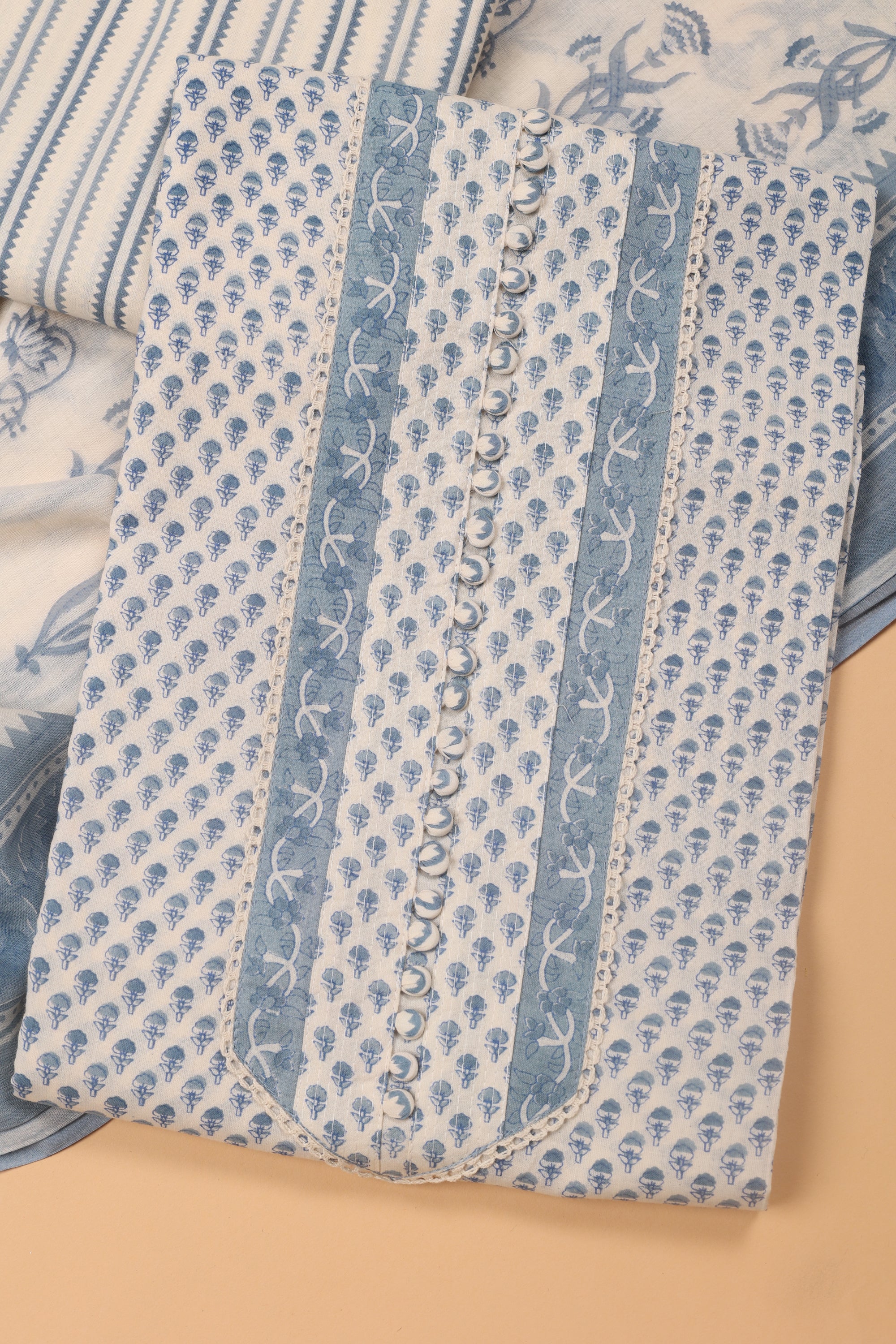 Floral Butti Cotton Suit