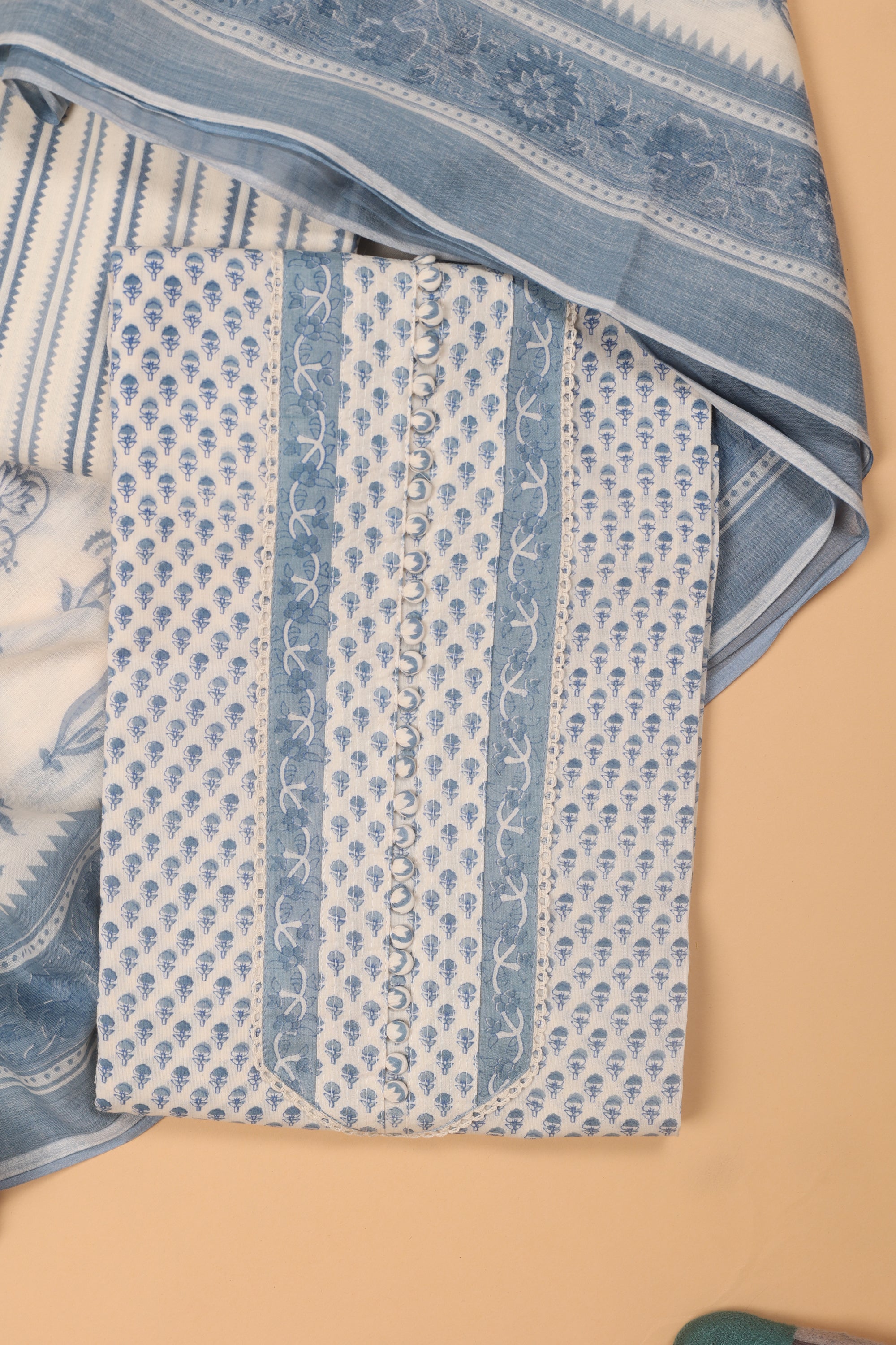 Floral Butti Cotton Suit