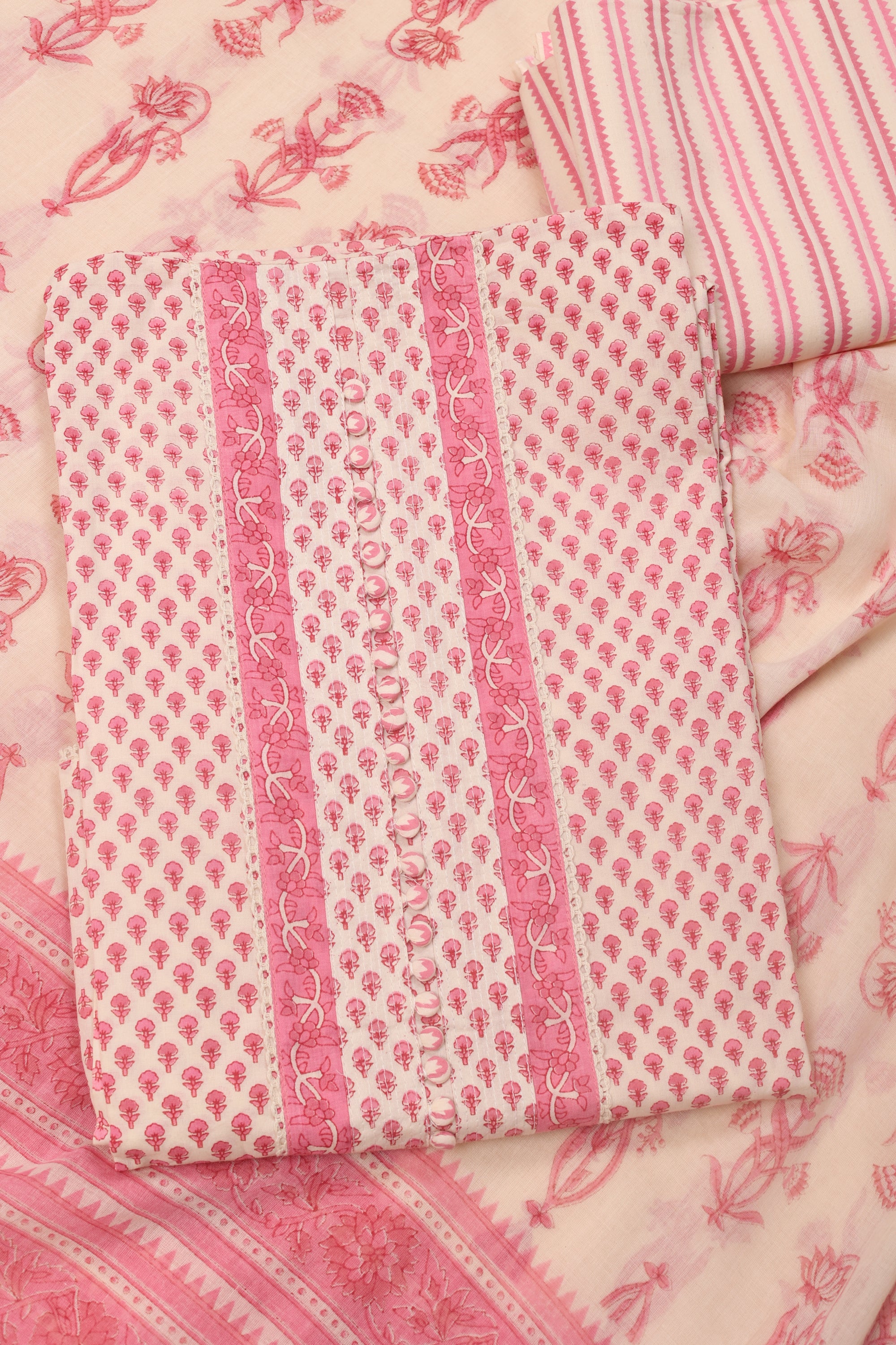 Floral Butti Cotton Suit