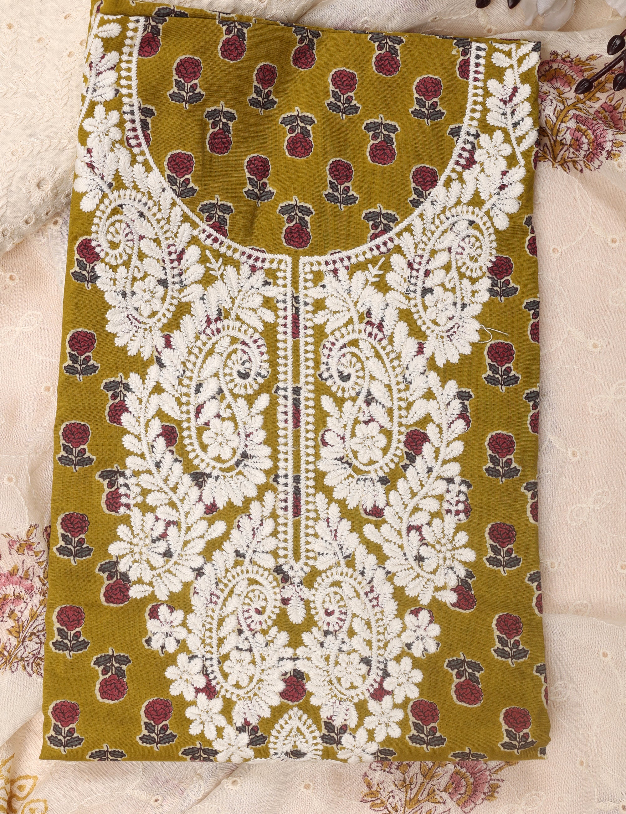 Thread Work Cotton Suit